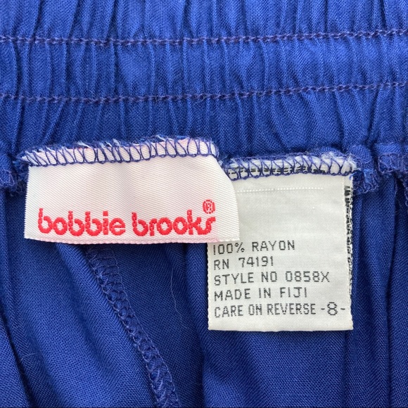 Vintage 90s blue high waisted button front midi full circle a-line skirt small - Picture 7 of 9